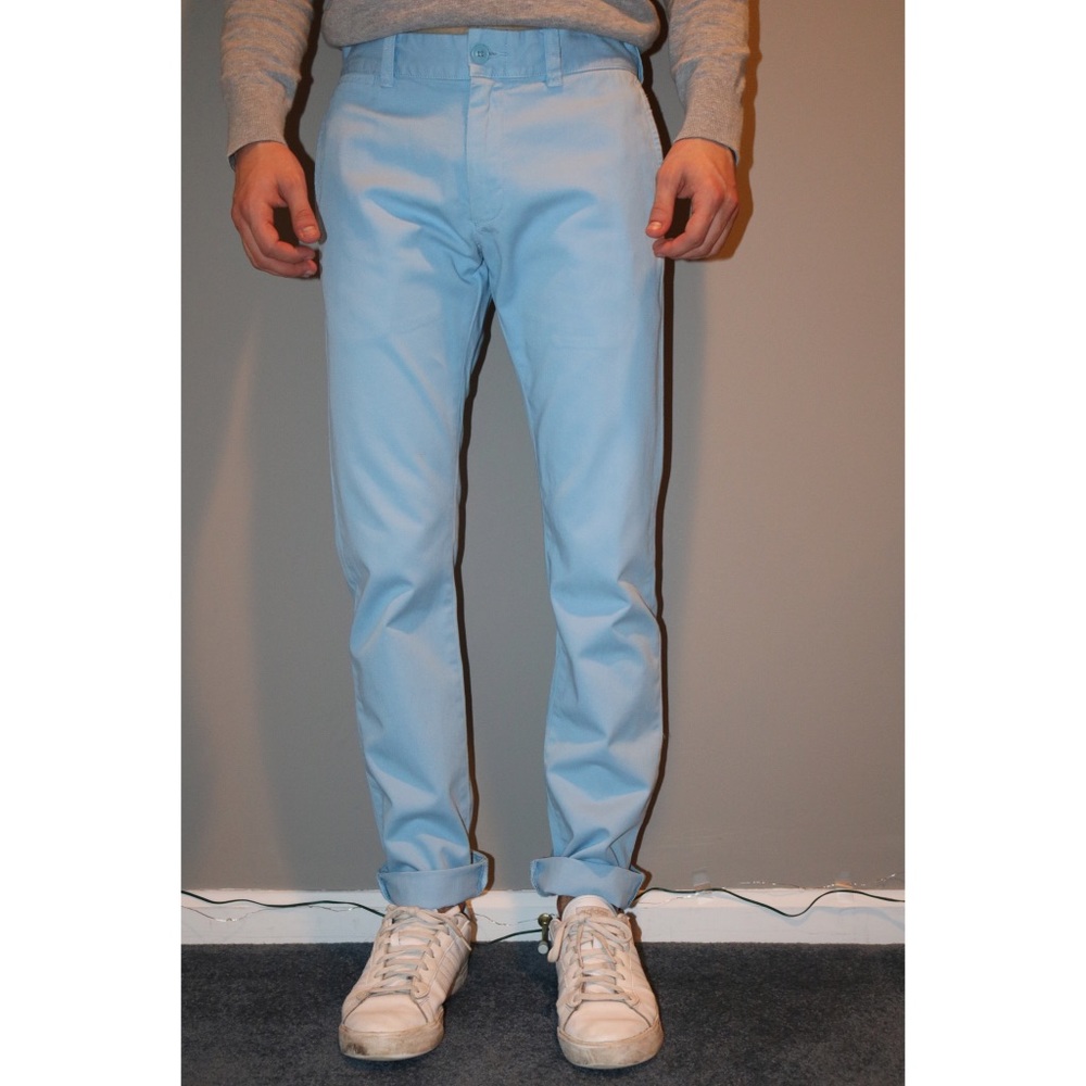 J. CREW 29/32 Sun Faded Chinos in Sky Blue